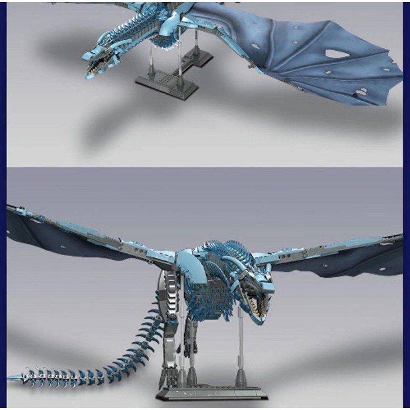  Mô Hình Nhựa 3D Lắp Ráp 18K Super Game of Thrones Con Rồng Băng Viserion 9902 (1889 mảnh,  Ice Dragon) K90 - LG0057 