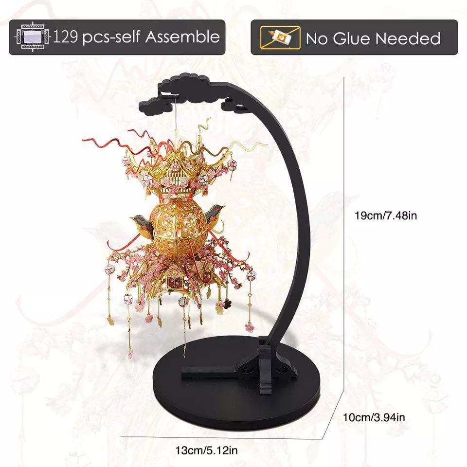  Mô Hình Kim Loại 3D Lắp Ráp Piececool Lồng Đèn Xuân Triều (129 mảnh, Spring Sunrise) HP221-PG – MP1122 