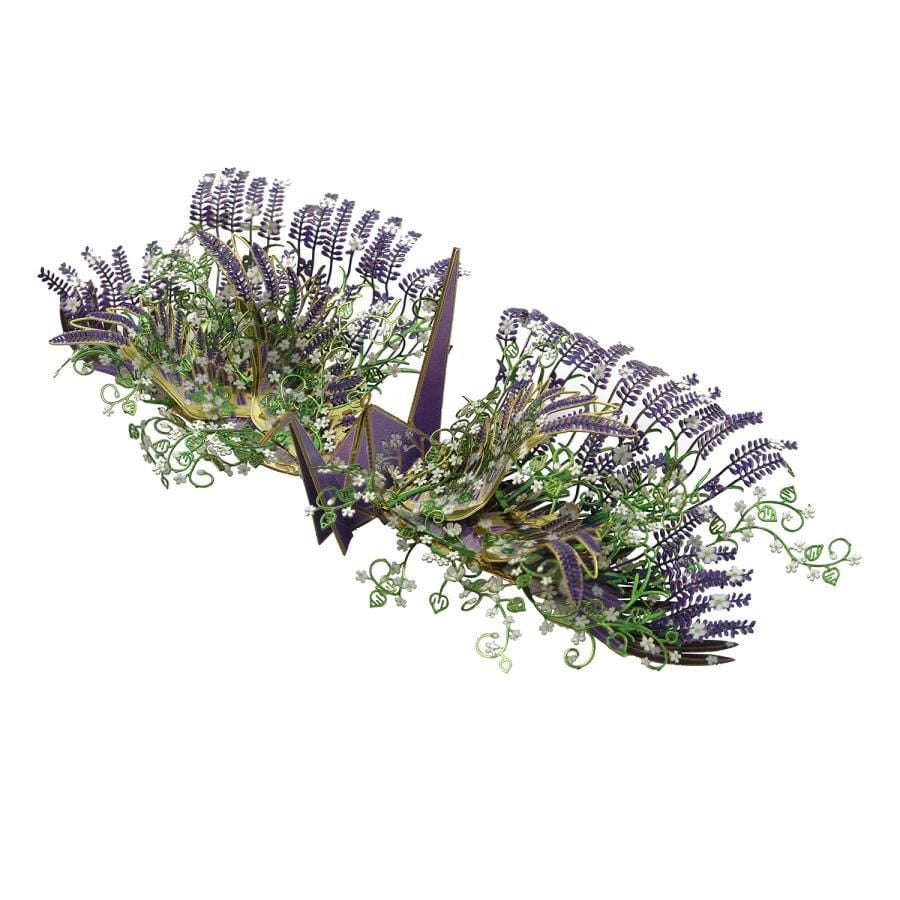  Mô Hình Kim Loại 3D Lắp Ráp Piececool Thiên Ngữ Hạc Hoa Oải Hương (38 mảnh, Lavender) HP203-NW - MP1116 