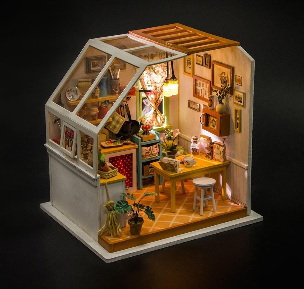  Mô Hình Gỗ 3D Lắp Ráp ROBOTIME DIY Dollhouse Nhà Tí Hon Jason's Kitchen DG105 - WP150 