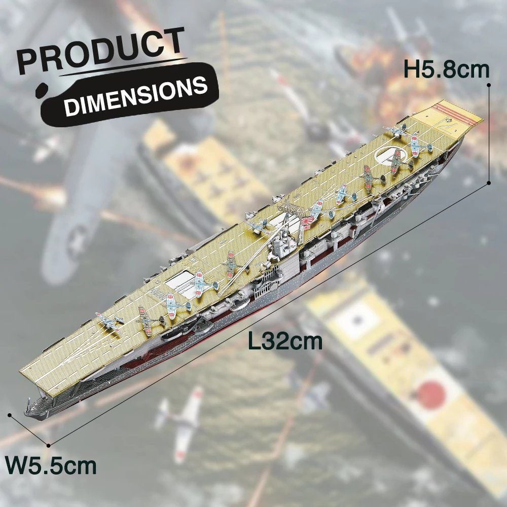  Mô Hình Kim Loại 3D Lắp Ráp Piececool Tàu Sân Bay Akagi (255 mảnh, Japan) HP236-SY - MP1127 