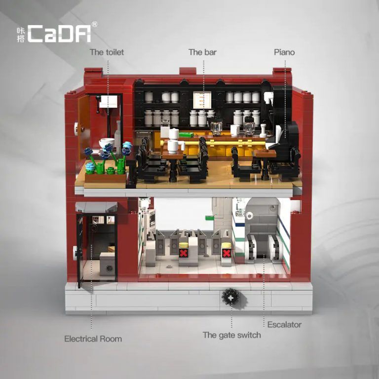  Mô Hình Nhựa 3D Lắp Ráp CaDA Nhà Ga Tàu Điện Luân Đôn (1836 mảnh, London Tube Station có đèn LED) C66008 - LG0120 