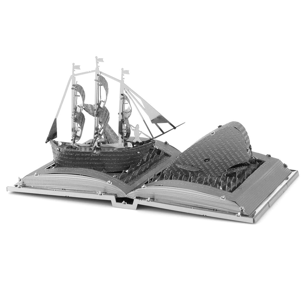  Mô Hình Kim Loại Lắp Ráp 3D Metal Head Quyển Sách Cá Voi Trắng Moby Dick (50 mảnh) – MP951 