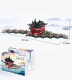  Mô Hình Kim Loại Lắp Ráp 3D MU Cầu Cửu Khúc Yu Garden Nine Curved Bridge – MP826 