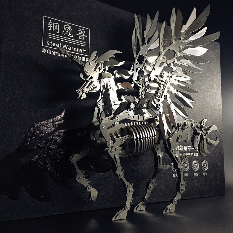  Mô Hình Kim Loại Lắp Ráp 3D Steel Warcraft Ngựa Một Sừng Lớn (Big Unicorn) – SW037 