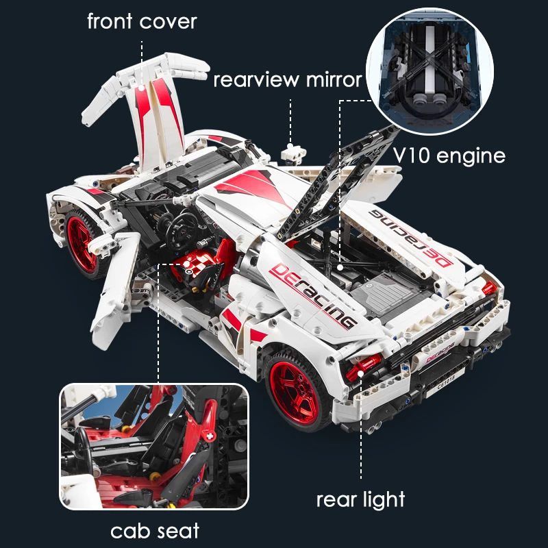  Mô Hình Nhựa 3D Lắp Ráp CaDA Master Siêu Xe Lamborghini Huracan LP610 1:10 (1696 mảnh) C61018 - LG0008 