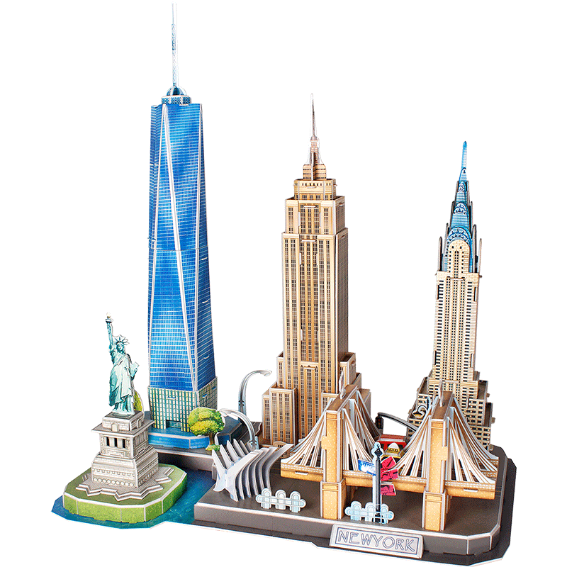  Mô Hình Giấy 3D Lắp Ráp CubicFun New York Cityline (123 mảnh) MC255h - PP030 