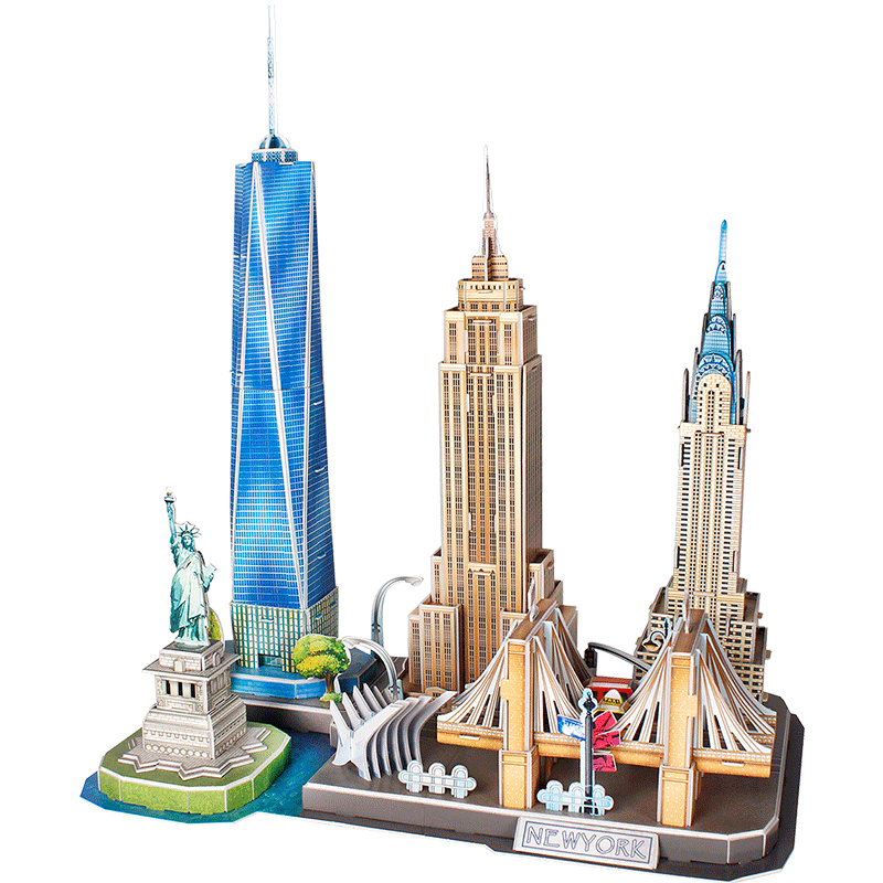  Mô Hình Giấy 3D Lắp Ráp CubicFun New York Cityline MC255h (123 mảnh) - PP030 