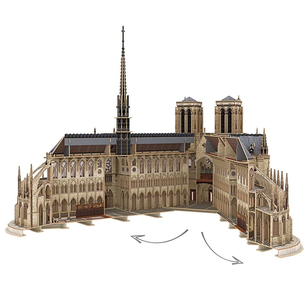  Mô Hình Giấy 3D Lắp Ráp CubicFun Nhà Thờ Đức Bà Paris (293 mảnh, Notre Dame de Paris) MC260h - PP033 