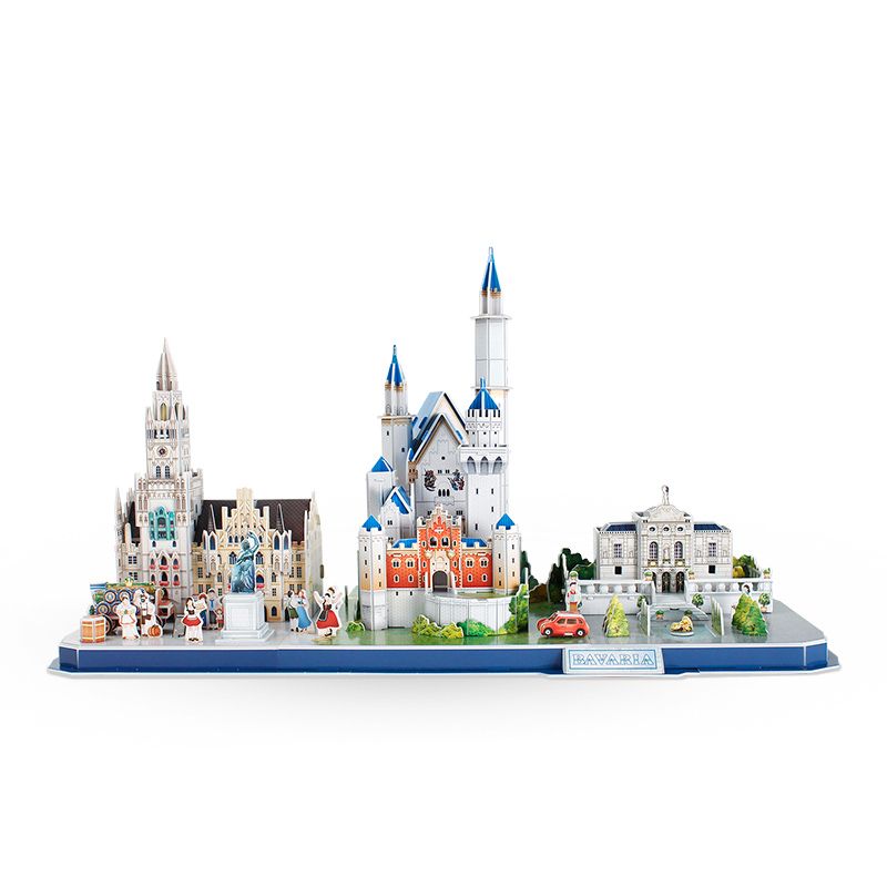  Mô Hình Giấy 3D Lắp Ráp CubicFun Bavaria Cityline (178 mảnh) MC267h - PP032 