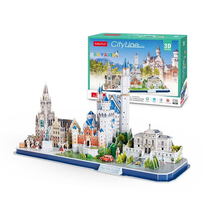  Mô Hình Giấy 3D Lắp Ráp CubicFun Bavaria Cityline (178 mảnh) MC267h - PP032 
