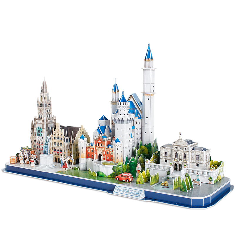  Mô Hình Giấy 3D Lắp Ráp CubicFun Bavaria Cityline (178 mảnh) MC267h - PP032 