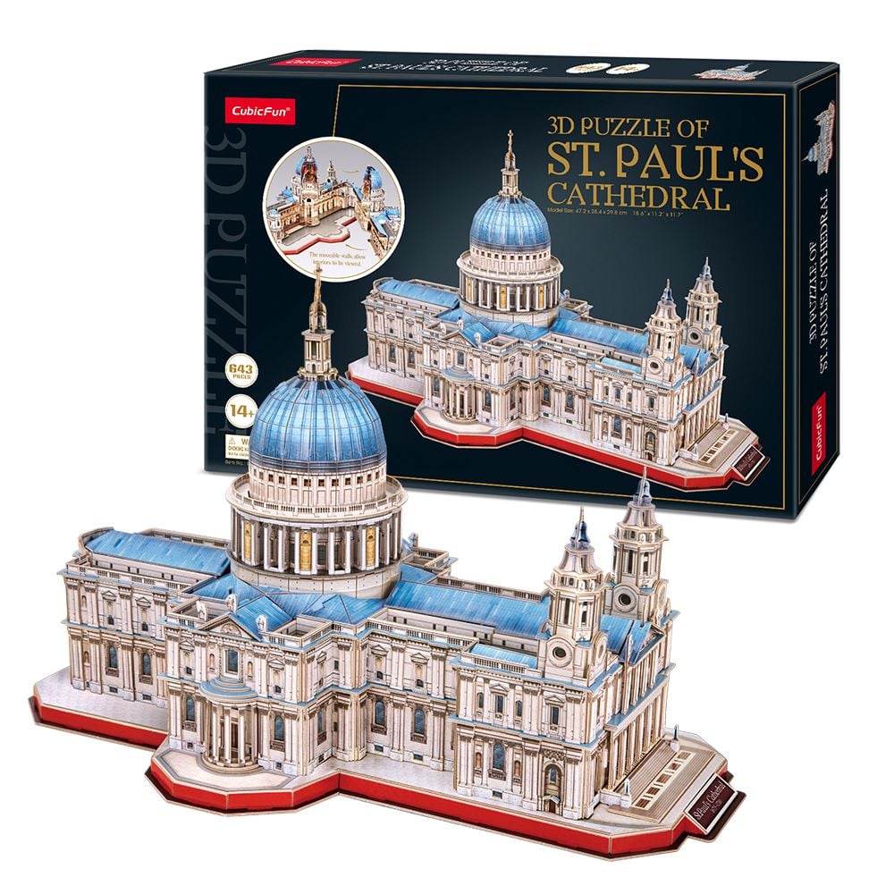  Mô Hình Giấy 3D Lắp Ráp CubicFun Nhà Thờ Thánh Paul (643 mảnh, St Paul's Cathedral) MC270h - PP034 