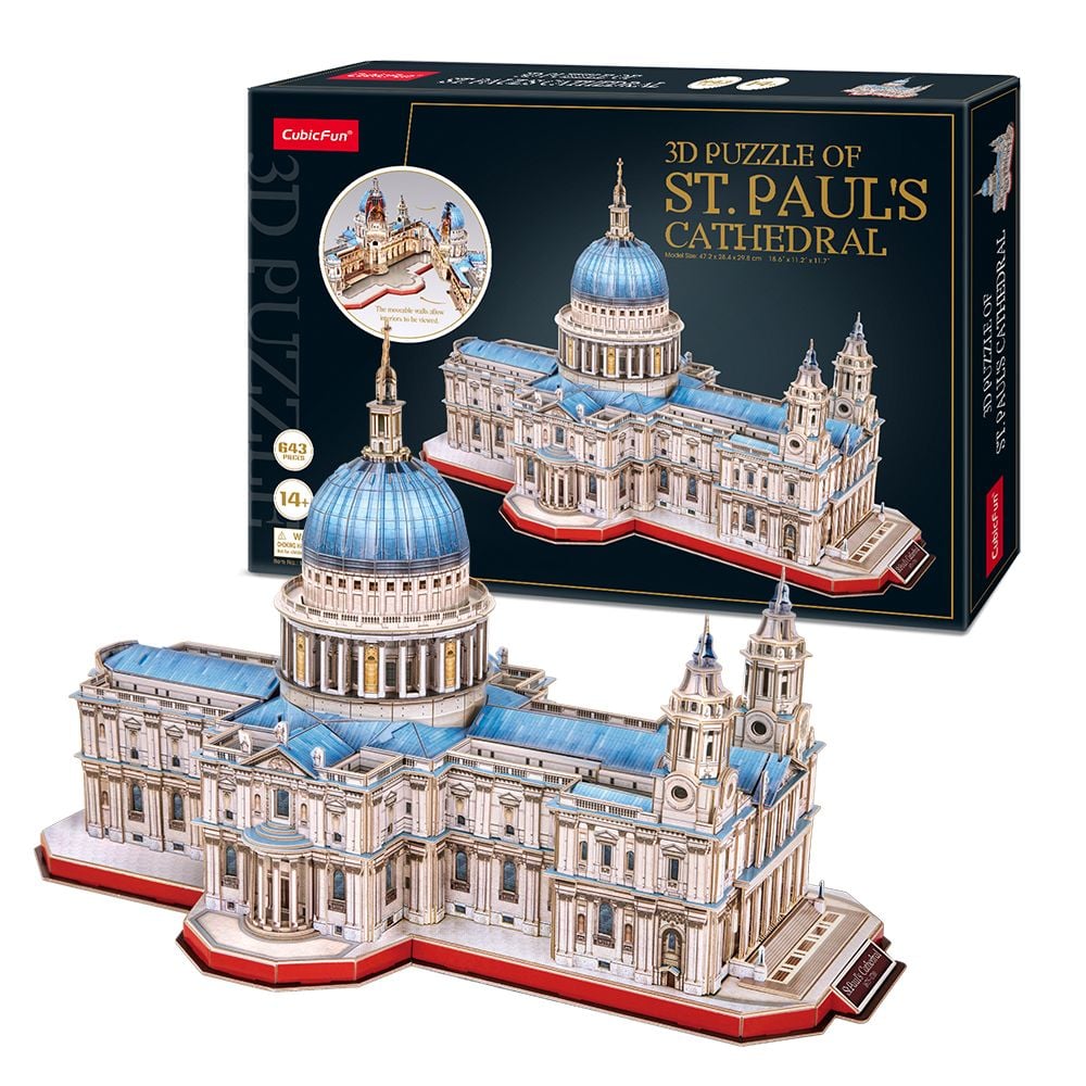  Mô Hình Giấy 3D Lắp Ráp CubicFun Nhà Thờ Thánh Paul MC270h (643 mảnh, St Paul's Cathedral) - PP034 