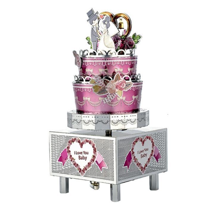  Mô Hình Kim Loại Lắp Ráp 3D Microworld Hộp Nhạc Bánh Kem Đám Cưới Wedding Cake – MP817 