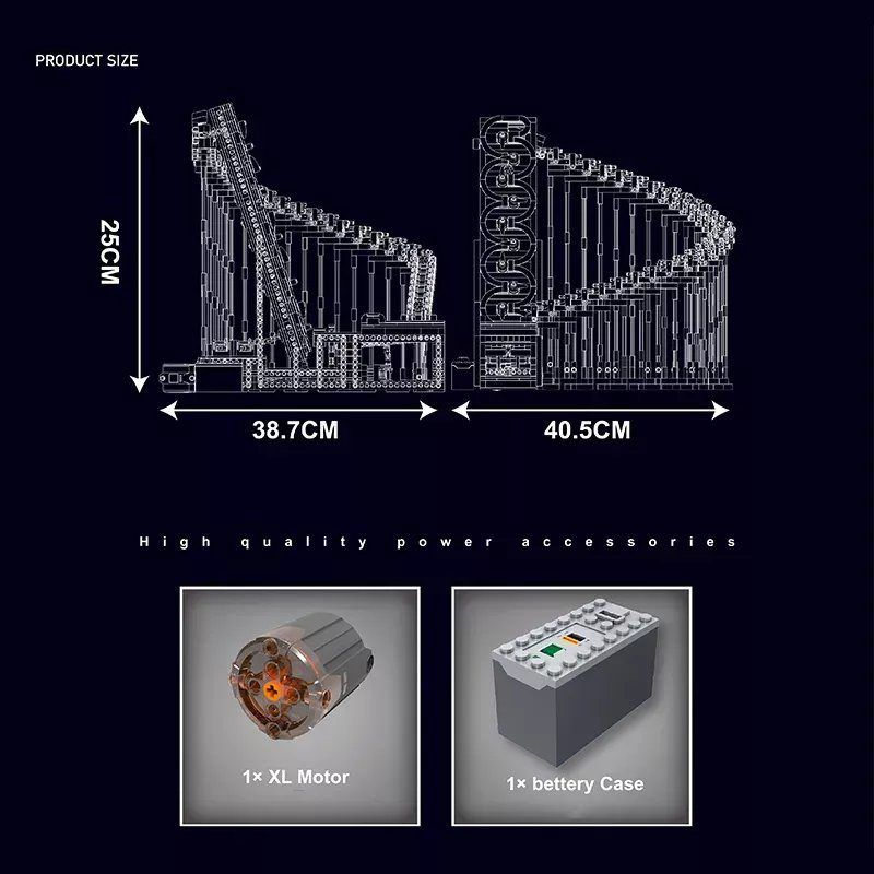  Mô Hình Nhựa 3D Lắp Ráp MOULD KING Harp Track 26008 (1508 mảnh, có chuyển động) - LG0108 