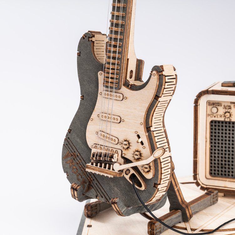  Mô Hình Gỗ 3D Lắp Ráp ROBOTIME ROKR Đàn Electric Guitar TG605 – WP252 