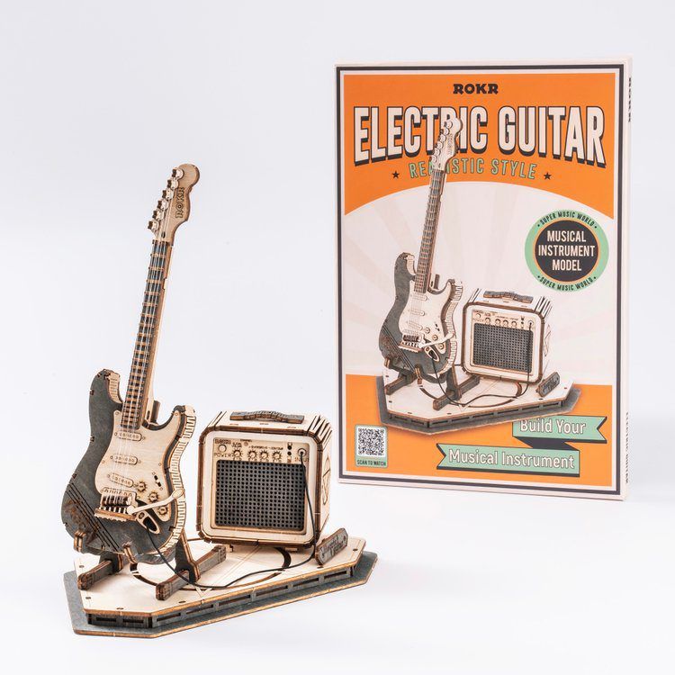  Mô Hình Gỗ 3D Lắp Ráp ROBOTIME ROKR Đàn Electric Guitar TG605 – WP252 