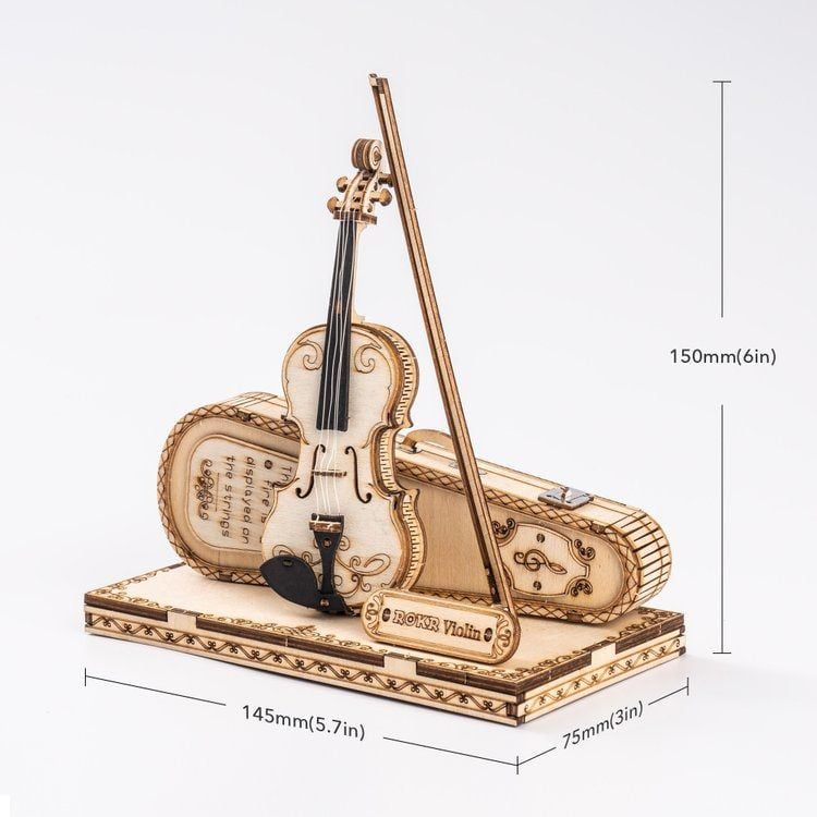  Mô Hình Gỗ 3D Lắp Ráp ROBOTIME ROKR Đàn Violin TG604 – WP251 