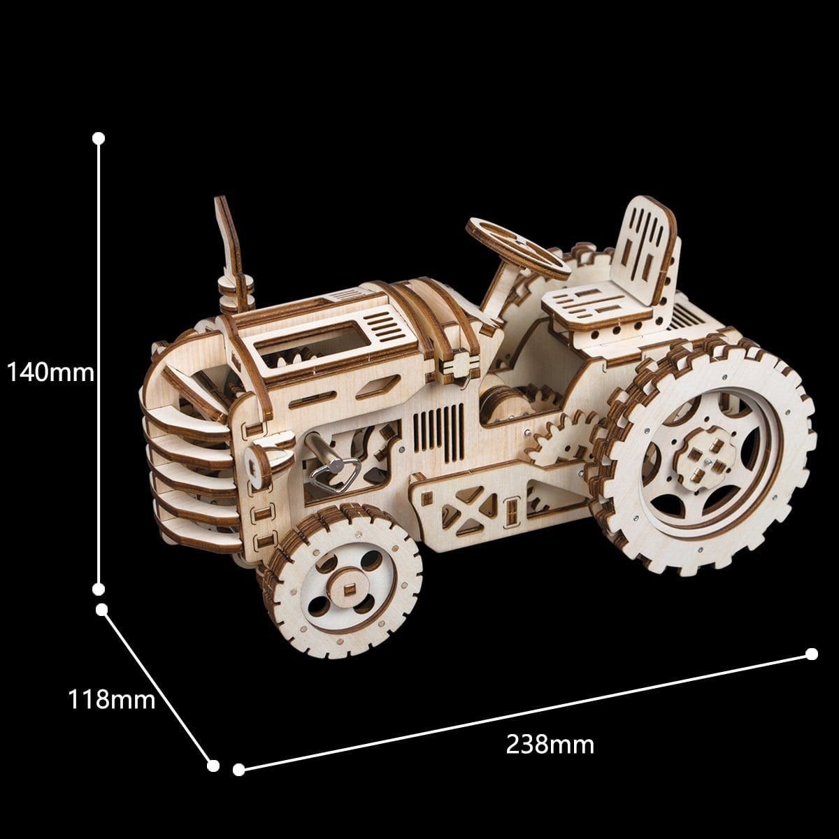  Mô Hình Gỗ 3D Lắp Ráp ROBOTIME Xe Máy Cày Tractor LK401 - WP143 