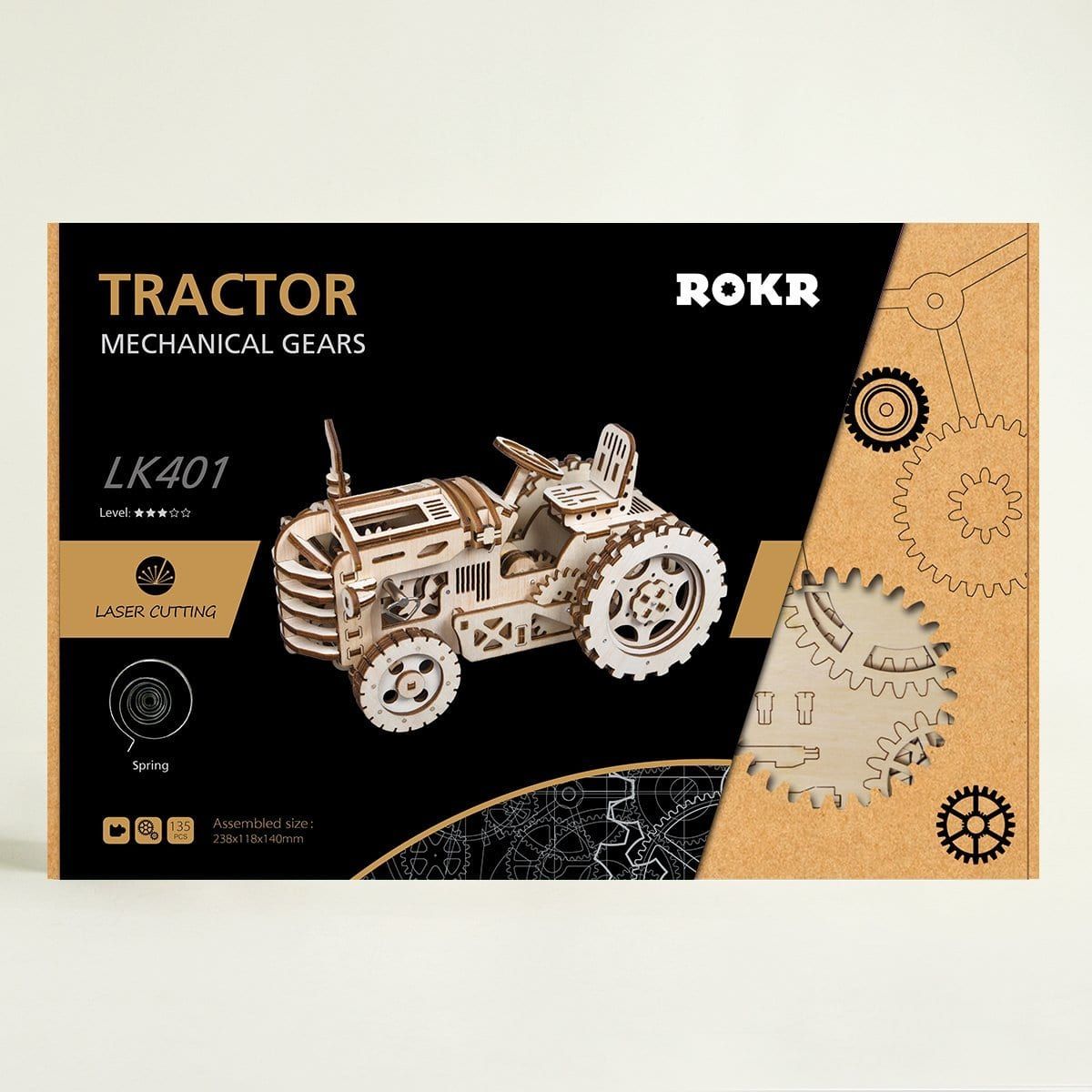  Mô Hình Gỗ 3D Lắp Ráp ROBOTIME Xe Máy Cày (136 mảnh, Tractor) LK401 - WP143 