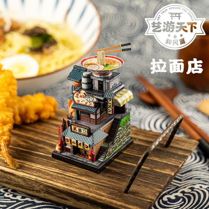  Mô Hình Kim Loại Lắp Ráp 3D MU Tiệm Mì Ramen Nhật Bản (61 mảnh, Travel to World - Japan Ramen Shop) YM-N104-E – MP935 