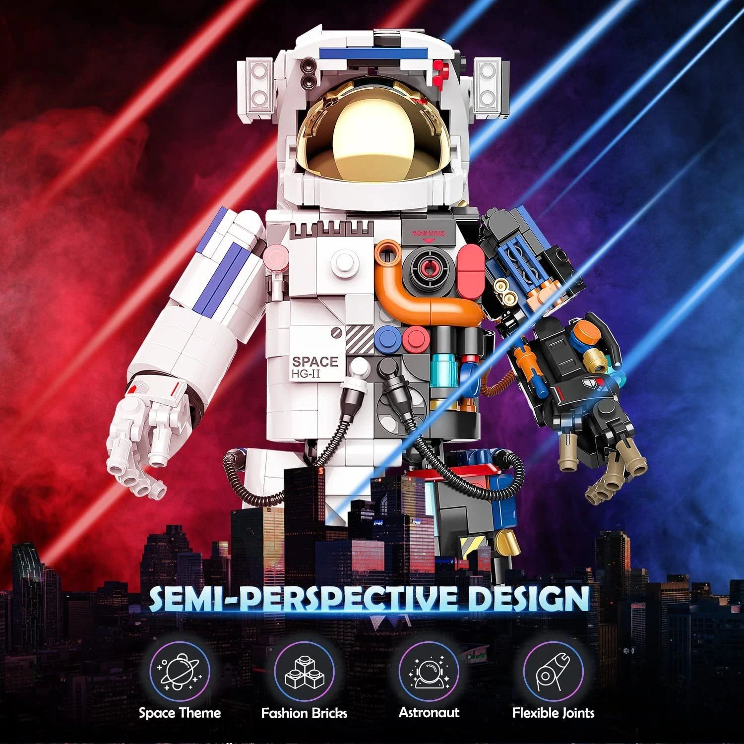  Mô Hình Nhựa 3D Lắp Ráp JAKI  Phi hành gia (900 mảnh, Astronaut) JK9106 - LG0167 