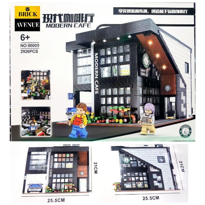  Mô Hình Nhựa 3D Lắp Ráp Quán cà phê hiện đại (2926 mảnh, Modern Cafe) 86005 – LG0104 