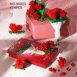  Mô Hình Nhựa 3D Lắp Ráp QiZhiLe Bông Hồng Đỏ 90015 (474 mảnh) – LG0021 