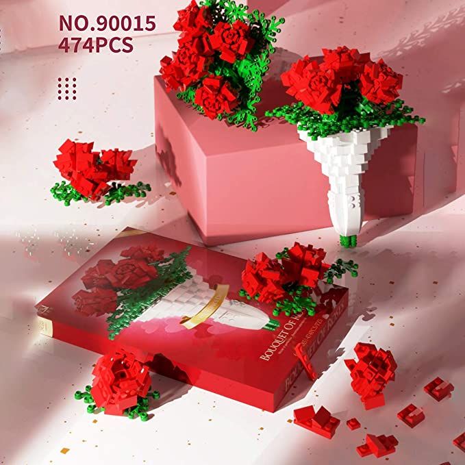  Mô Hình Nhựa 3D Lắp Ráp QiZhiLe Bông Hồng Đỏ 90015 (474 mảnh) – LG0021 