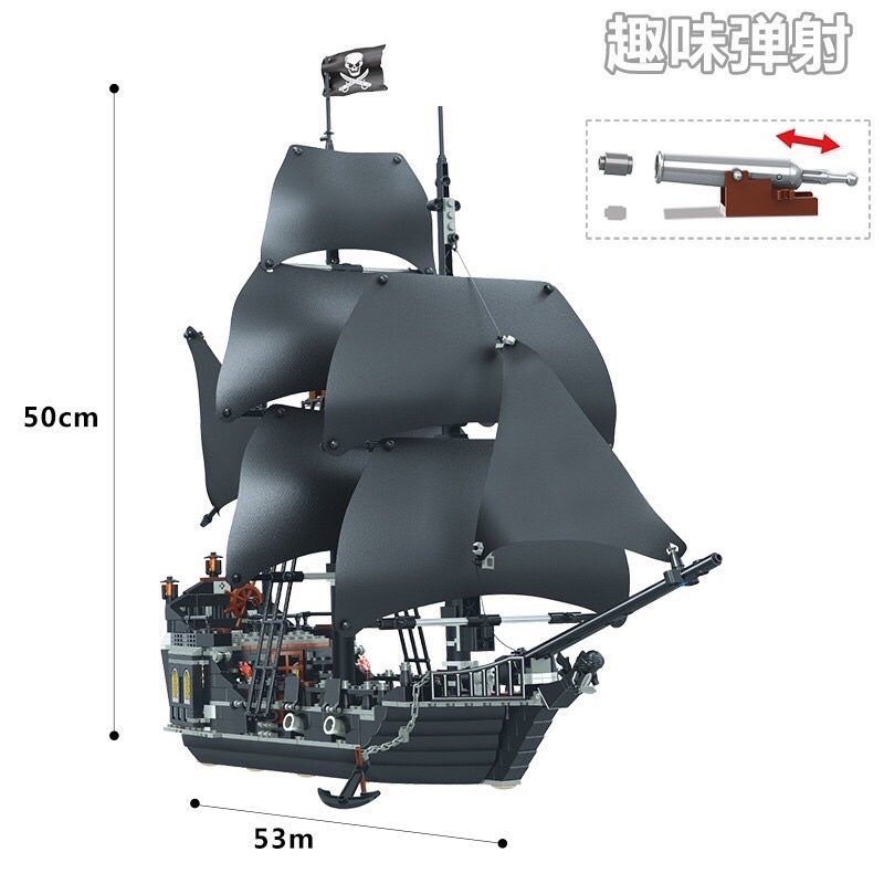  Mô Hình Nhựa 3D Lắp Ráp Tàu Black Pearl A16006 (804 mảnh) - LG0052 