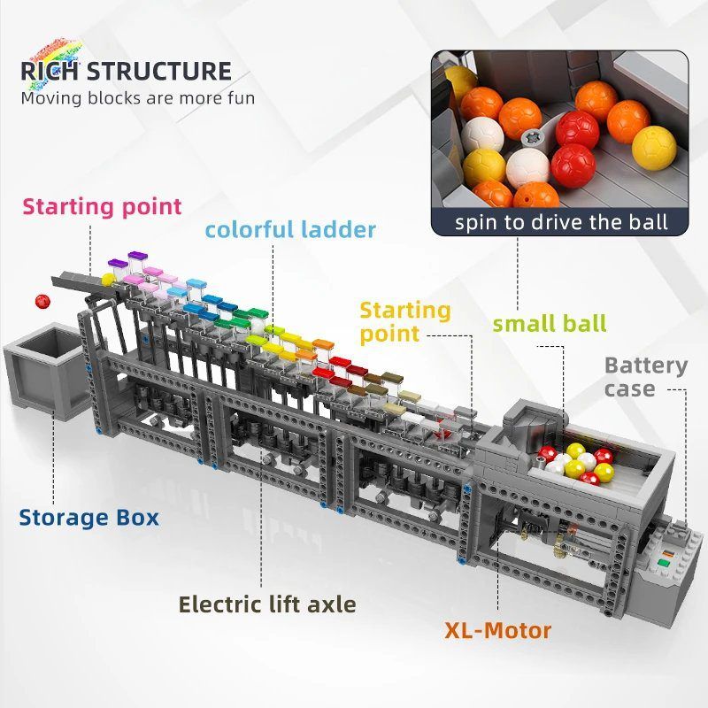  Mô Hình Nhựa 3D Lắp Ráp MOULD KING Rainbow Stepper 26004 (1038 mảnh, có chuyển động) - LG0107 