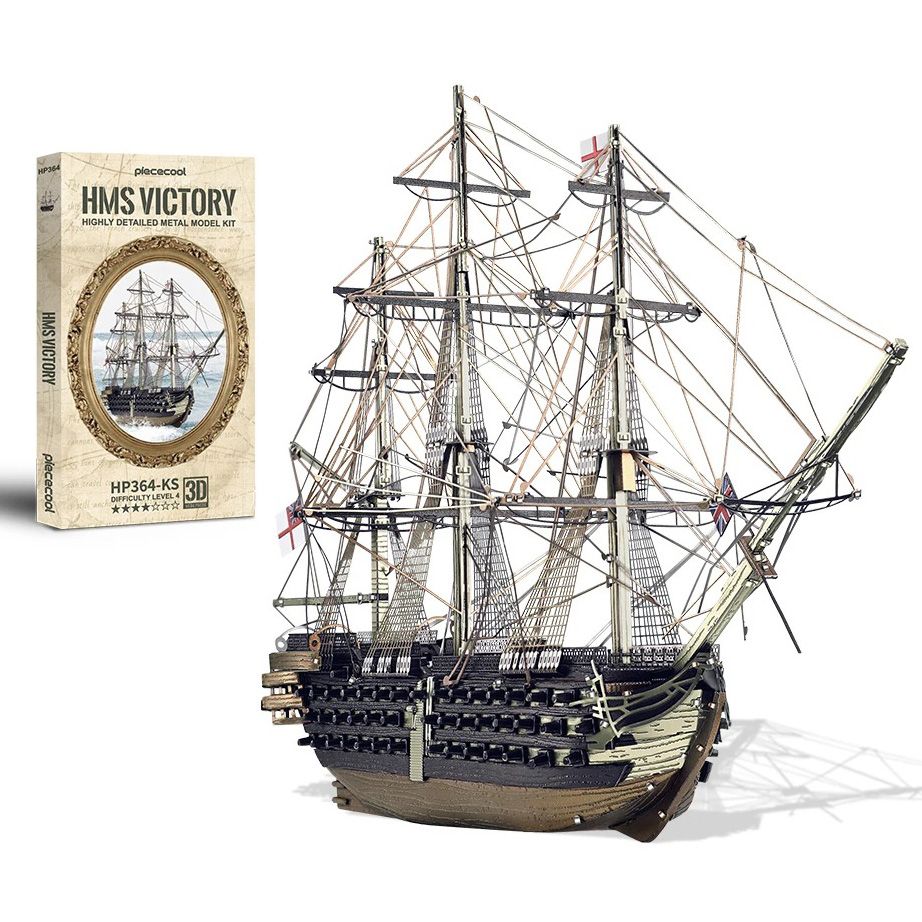  Mô Hình Kim Loại 3D Lắp Ráp Piececool Tàu Chiến Tuyến HMS Victory (388 mảnh) HP364-KS - MP1234 