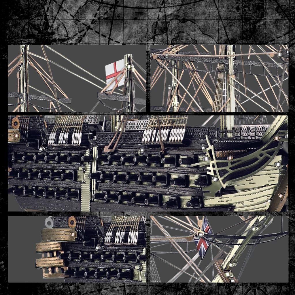  Mô Hình Kim Loại 3D Lắp Ráp Piececool Tàu Chiến Tuyến HMS Victory (388 mảnh) HP364-KS - MP1234 