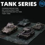  Mô Hình Kim Loại Lắp Ráp 3D MU Xe Tăng Hạng Trung Sherman M4 (169 mảnh, Sherman Medium Tank) YM-N038 – MP808 