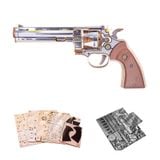  Mô Hình Gỗ 3D Lắp Ráp MU Súng Lục Đồ Chơi Revolver (224 mảnh, Màu Bạc, Colt Anaconda) MY-N012A - WP261 
