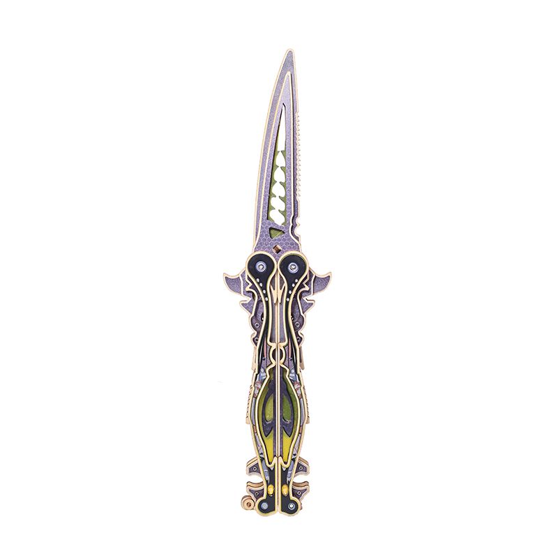  Mô Hình Gỗ 3D Lắp Ráp MU Đồ Chơi Butterfly Knife (98 mảnh, Màu Tím) MY-N018A-II - WP266 