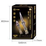 Mô Hình Gỗ 3D Lắp Ráp MU Đồ Chơi Butterfly Knife (98 mảnh, Màu Tím) MY-N018A-II - WP266 
