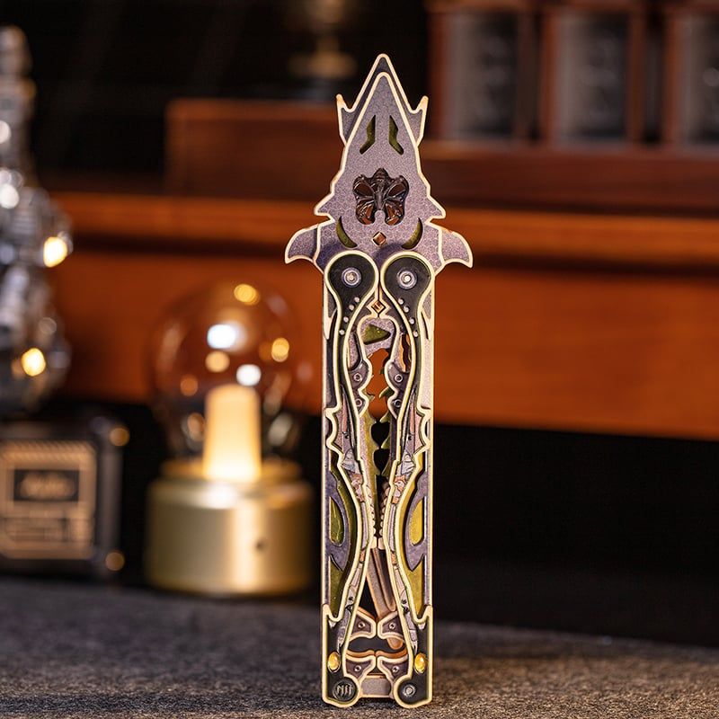  Mô Hình Gỗ 3D Lắp Ráp MU Đồ Chơi Butterfly Knife (98 mảnh, Màu Tím) MY-N018A-II - WP266 