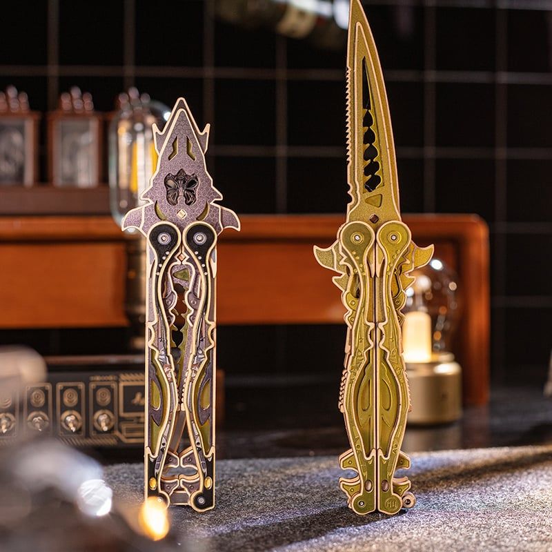  Mô Hình Gỗ 3D Lắp Ráp MU Đồ Chơi Butterfly Knife (98 mảnh, Màu Tím) MY-N018A-II - WP266 