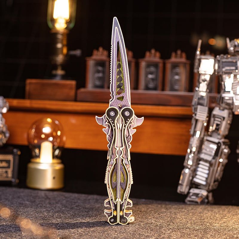  Mô Hình Gỗ 3D Lắp Ráp MU Đồ Chơi Butterfly Knife (98 mảnh, Màu Tím) MY-N018A-II - WP266 