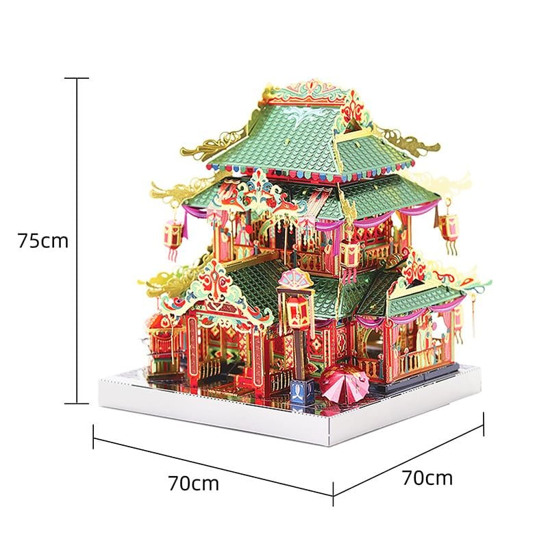  Mô Hình Kim Loại Lắp Ráp 3D MU Di Hồng Viện (82 mảnh, Không LED, Yihong Courtyard) YM-N079-E – MP797 