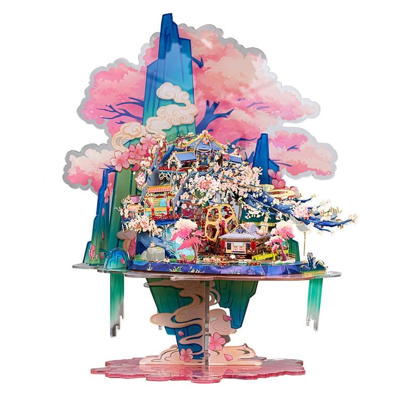  Mô Hình Kim Loại 3D Lắp Ráp MU Mùa Xuân Hoa Đào Nở (247 mảnh, Peach Blossom Fairyland) YM-N111 - MP1157 