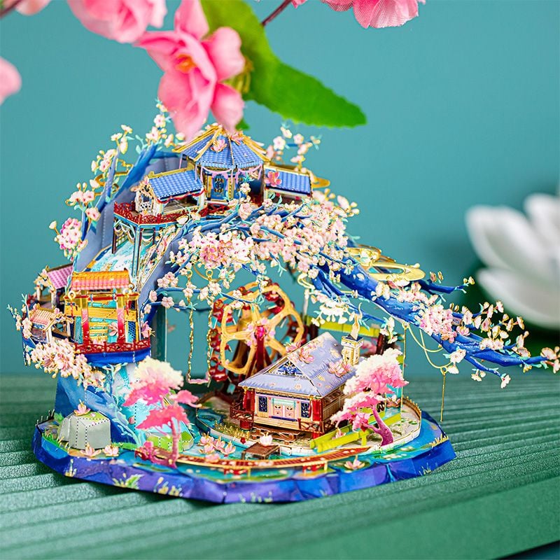  Mô Hình Kim Loại 3D Lắp Ráp MU Mùa Xuân Hoa Đào Nở (247 mảnh, Peach Blossom Fairyland) YM-N111 - MP1157 