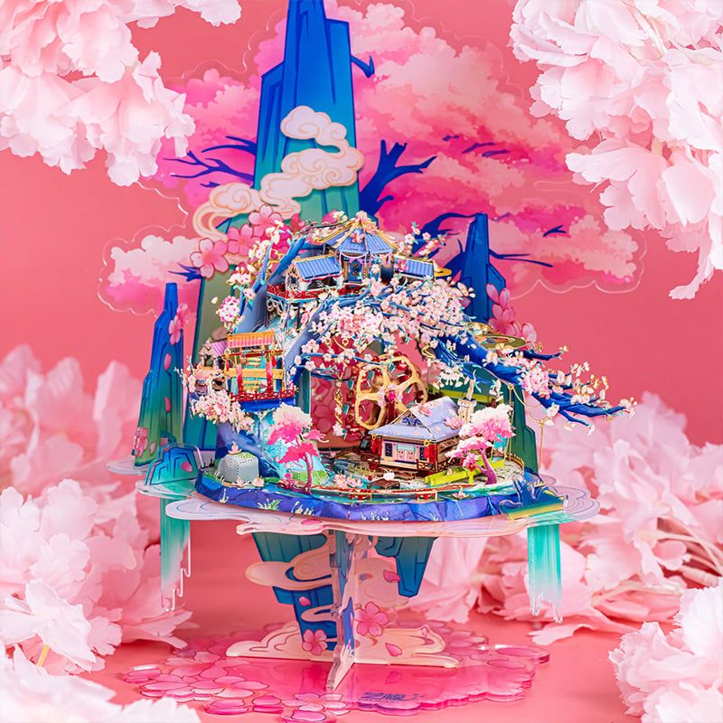  Giá Treo Mô Hình Kim Loại 3D MU Mùa Xuân Hoa Đào Nở (12 mảnh, Peach Blossom) YM-ZJ031 - TL025 