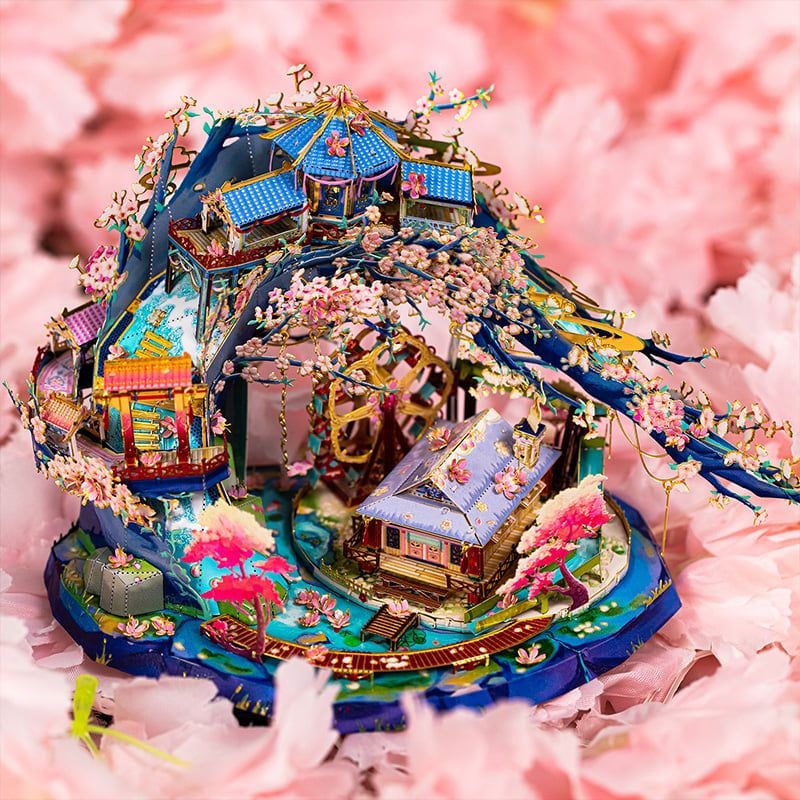  Mô Hình Kim Loại 3D Lắp Ráp MU Mùa Xuân Hoa Đào Nở (247 mảnh, Peach Blossom Fairyland) YM-N111 - MP1157 