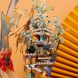  Mô Hình Kim Loại Lắp Ráp 3D MU Bách Điểu Triều Phụng (173 mảnh, Đế Mica Trong, Màu Vàng, Birds Pay Homage To The Phoenix0) YM-N115-II – MP1240 