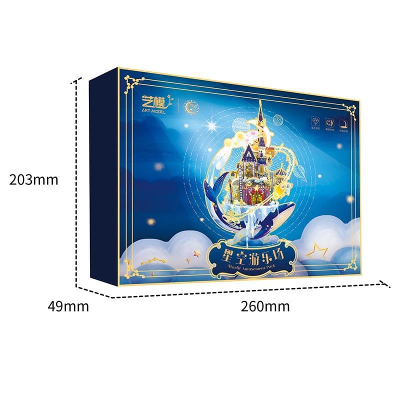  Mô Hình Kim Loại 3D Lắp Ráp MU Công Viên Giải Trí Starlit (236 mảnh, Đế Mica Màu, Amusement Park) YM-N122 - MP1045 