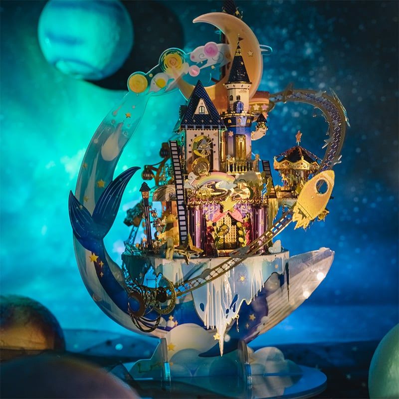  Mô Hình Kim Loại 3D Lắp Ráp MU Công Viên Giải Trí Starlit (236 mảnh, Đế Mica Màu, Amusement Park) YM-N122 - MP1045 