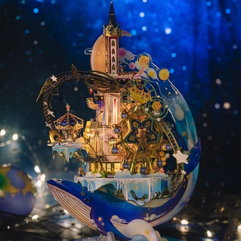  Mô Hình Kim Loại 3D Lắp Ráp MU Công Viên Giải Trí Starlit (236 mảnh, Đế Mica Màu, Amusement Park) YM-N122 - MP1045 
